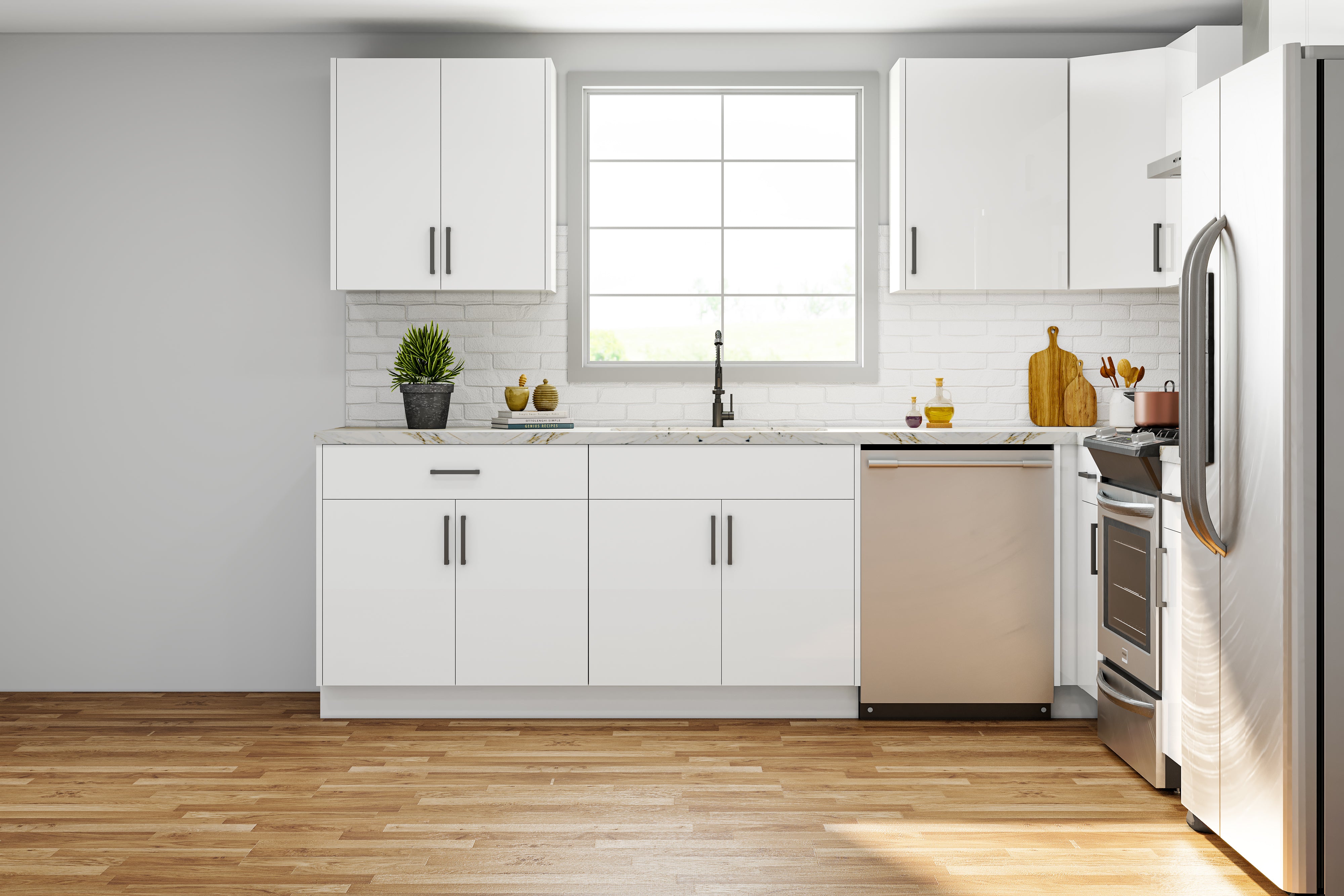 10 X 10 Fabuwood Illume Catalina Bianco Gloss Kitchen